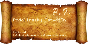 Podolinszky István névjegykártya